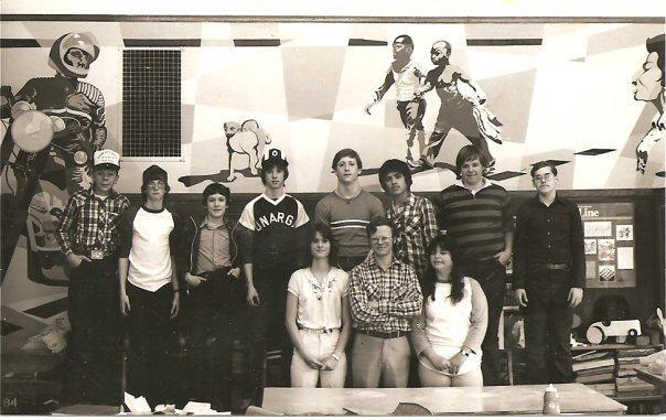 "Art Room Mural" (©️ 1982. Acrylic on wall.)