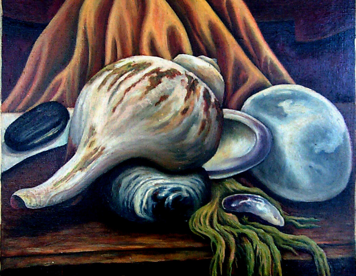 &quot;Shell and Rock&quot; (©️ 1966. Acrylic on canvas.)